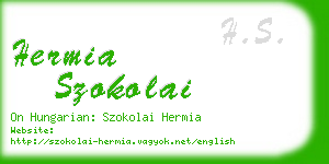 hermia szokolai business card